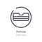 pothole outline icon. isolated line vector illustration from traffic signs collection. editable thin stroke pothole icon on white