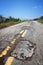 Pothole road in California