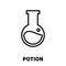 Potion icon or logo in modern line style.