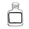 Potion, medicine, elixir, extracts, essential oil, medicine bottle illustration, drawing, engraving, ink, line, vector