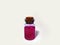 Potion with pink liquid. Alchemy set with flask. small glass bottle with colored liquid for game role play. magic potions with