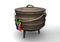 Potjie Pot With Zulu Bead South African Flag