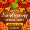 Potluck party, friendsgiving day, vector