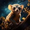 Potos tropic animal in the nature forest Mammal in Costa Wildlife scene from nature