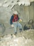 POTOSI, BOLIVIA - JULY 5, 2008: Male miner in the Cerro Rico mine in Potosi, Bolivia. One of the hardest and most