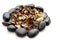 Potpourri with black stones