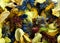 Potpourri blue yellow dried flowers