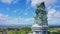 potrait of the back and left side of the Garuda Wisnu Kencana statue