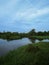 Potrait of a small river and its reflection