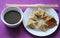 Potstickers and dipping sauce