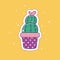 Potted cactus heart love patch fashion badge sticker decoration icon