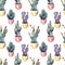 Potted cactus pattern