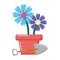 Potted flowers shovel