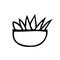 Potted plant hand drawn in doodle style. element scandinavian monochrome minimalism simple element. flower, aloe, succulent,