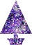 Potted Purple Spot Christmas Tree