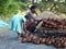 Potter builds an outdoor kiln for clay pots