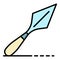 Potter hand trowel icon color outline vector