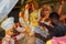 The potters of Kolkata are preparing idols of Goddess Devi Durga and paint those for Durga Puja festival, biggest religious