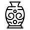 Pottery amphora icon, outline style