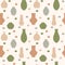 Pottery flat vector seamless pattern. Handmade ceramic vase and pots . Pottery hobby