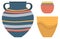 Pottery Kitchenware. Vase, Clay Bowls, Flower Pot