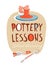 Pottery Lessons. Traditional pottery making, hands shaping vase on wheel