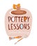 Pottery Lessons. Traditional pottery making, hands shaping vase on wheel