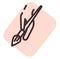 Pottery painting brush, icon