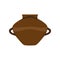 Pottery pot clay vector vase illustration cartoon ceramic jar ancient antique decoration old background pitcher