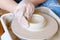 Pottery skill traditional art potter modeling clay