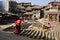 Pottery square Bhaktapur in Nepal