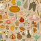 Pottery studio, seamless pattern for your design