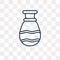 Pottery vector icon isolated on transparent background, linear P