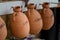 The pottery wine jugs in Cana of Galilee, Israel