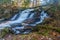 Potts Falls and wooden bridge Muskoka