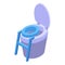 Potty toilet icon isometric vector. Baby training