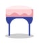 Pouf Small Stylish Chair with Cosy Seat Isolated