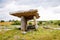 Poulnabrone Dolmen in Ireland, Uk. in Burren, county Clare. Period of the Neolithic with spectacular landscape. Exposed