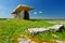 Poulnabrone dolmen, a portal tomb, popular tourist attraction located in the Burren, County Clare, Ireland