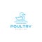 Poultry dock water lines minimalist logo design