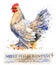 Poultry farming. Chicken breeds series. domestic farm bird