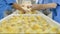 Poultry workers sorting chicks in factory. Agriculture industry.