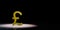 Pound British Currency Sign Spotlighted on Black Background