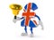 Pound currency character ringing a handbell