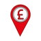 Pound great britain coin currency money pointer location