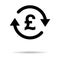 Pound money icon, gbp graphic pay business sign, market economy vector illustration