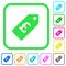 Pound price label vivid colored flat icons icons