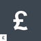 Pound related vector glyph icon.