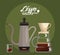 Pour over and percolator coffee brewing methods