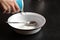 Pour salt into a bowl, knead the salt with spoons, how much to pour in grams, add the ingredients strictly according to the recipe